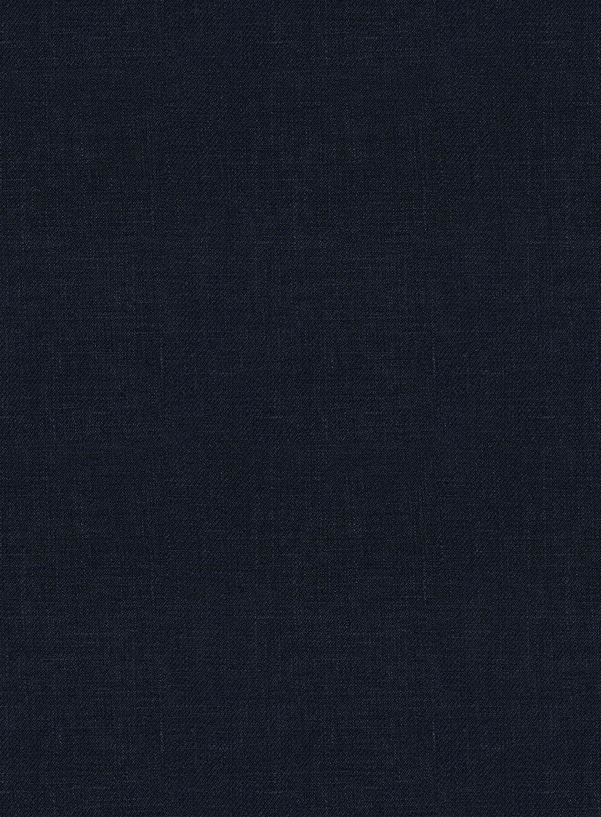 Italian Prato Navy Linen Suit - Image 8