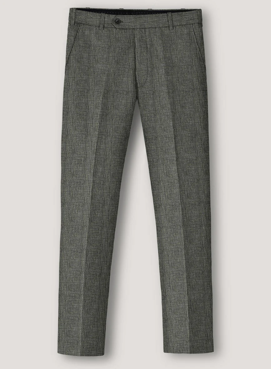 Italian Prato Olive Glen Linen Pants - Image 2