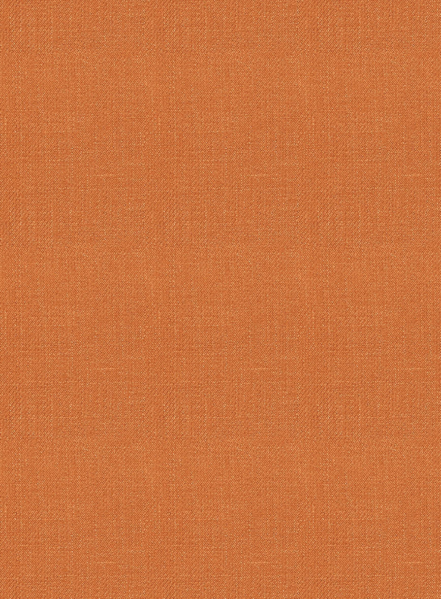 Italian Prato Orange Linen Suit - Image 8