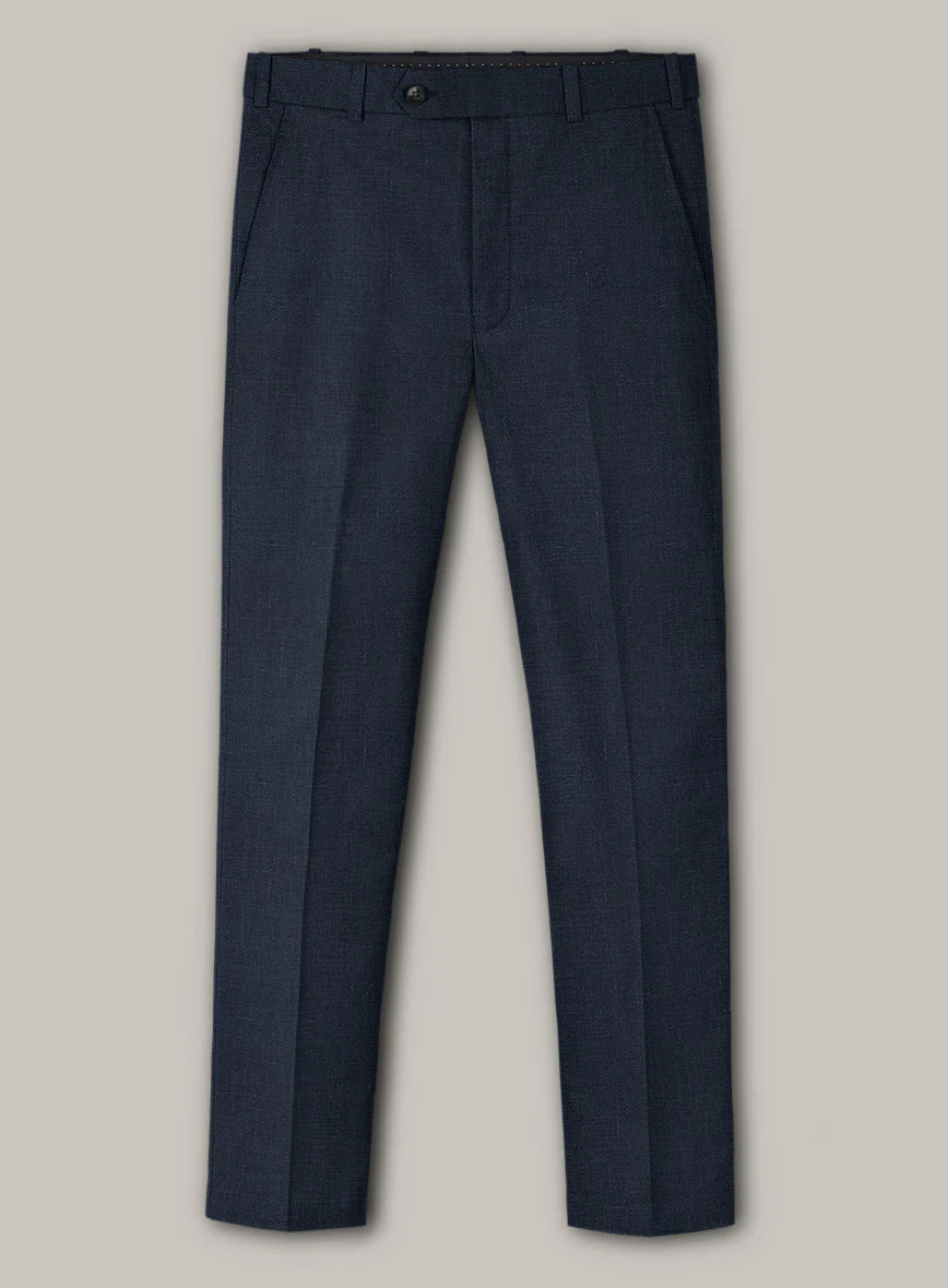 Italian Prato Oxford Blue Linen Suit - Image 4