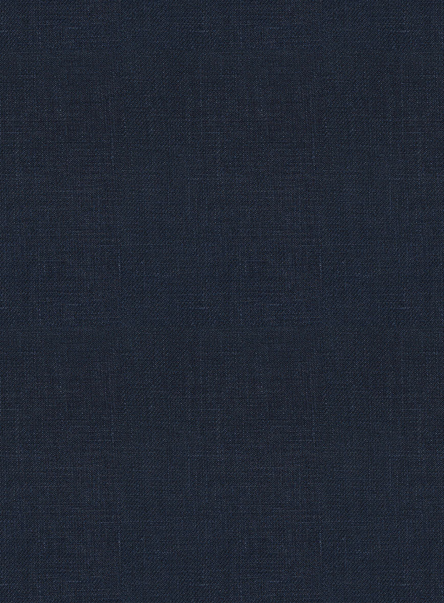 Italian Prato Oxford Blue Linen Suit - Image 7