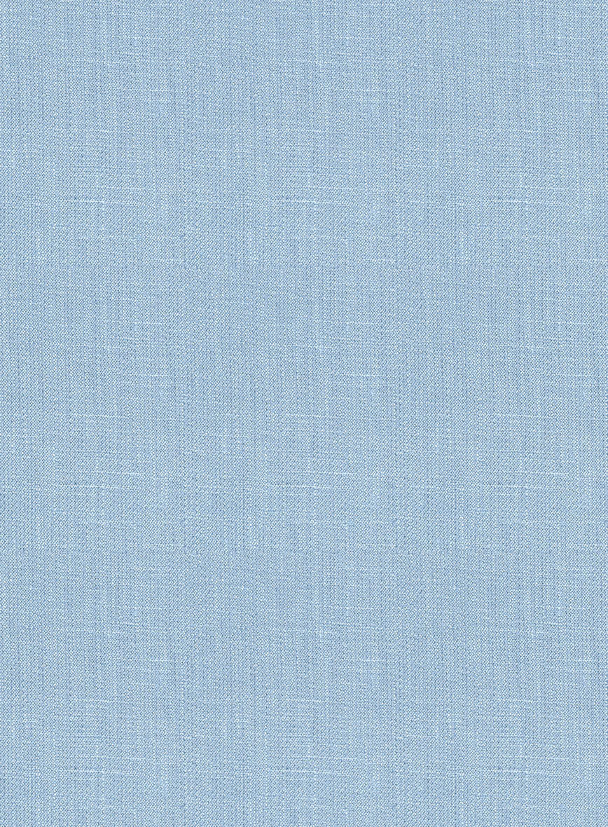 Italian Prato Powder Blue Linen Suit - Image 8