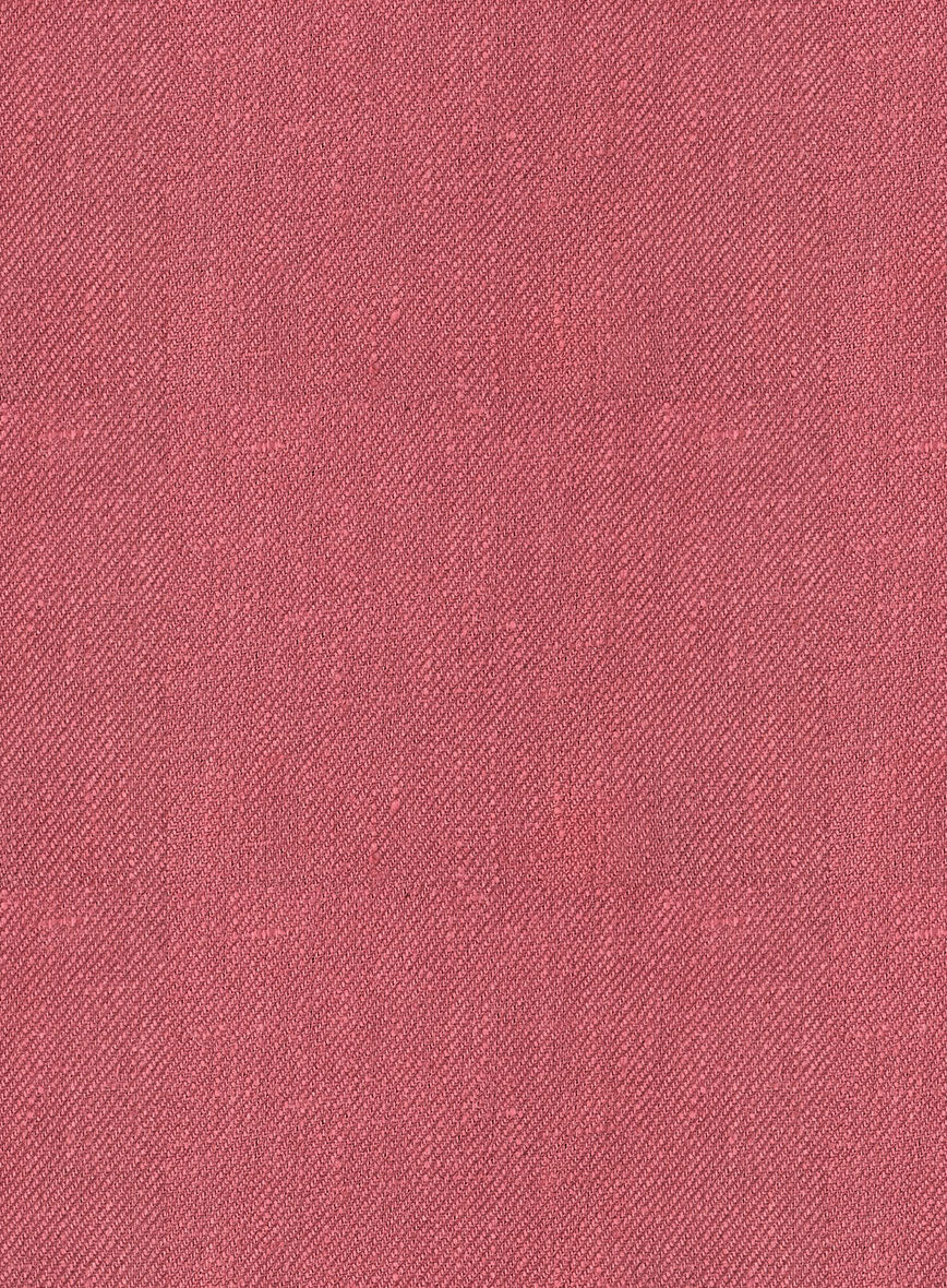Italian Prato Rosewood Linen Pants - Image 4