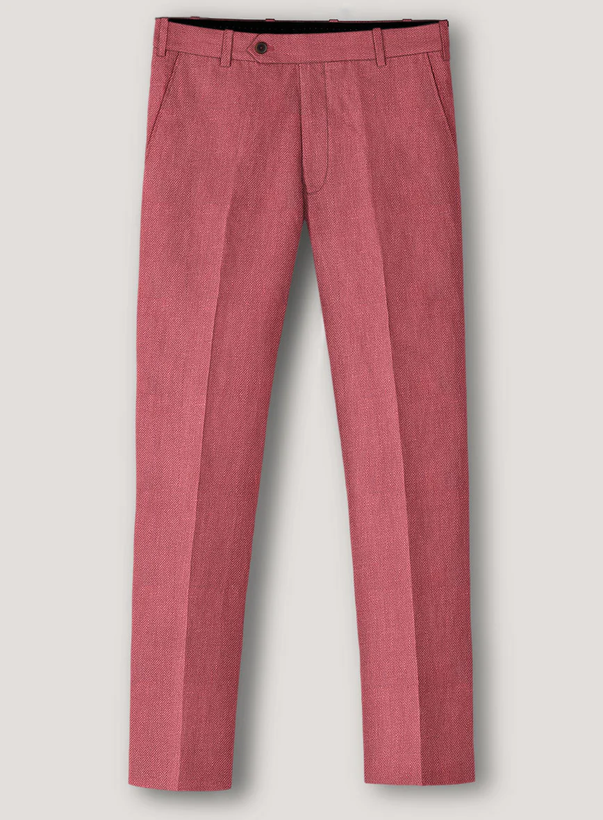Italian Prato Rosewood Linen Suit - Image 4