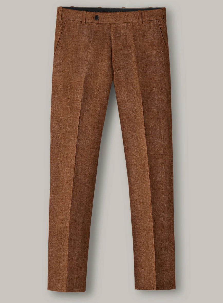 Italian Prato Rust Linen Suit - Image 5