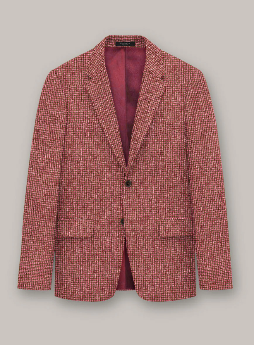Italian Prato Tango Houndstooth Linen Suit - Image 4