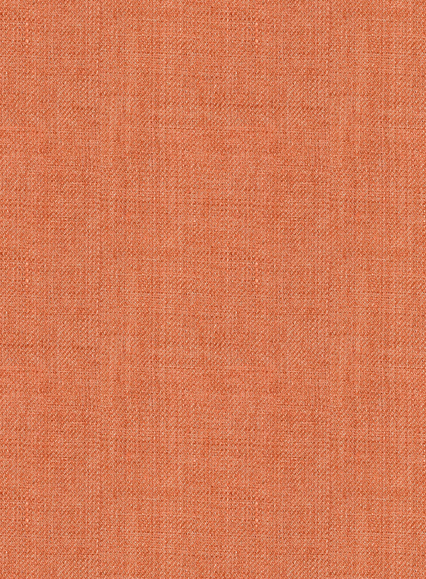 Italian Prato Terracotta Linen Jacket - Image 3