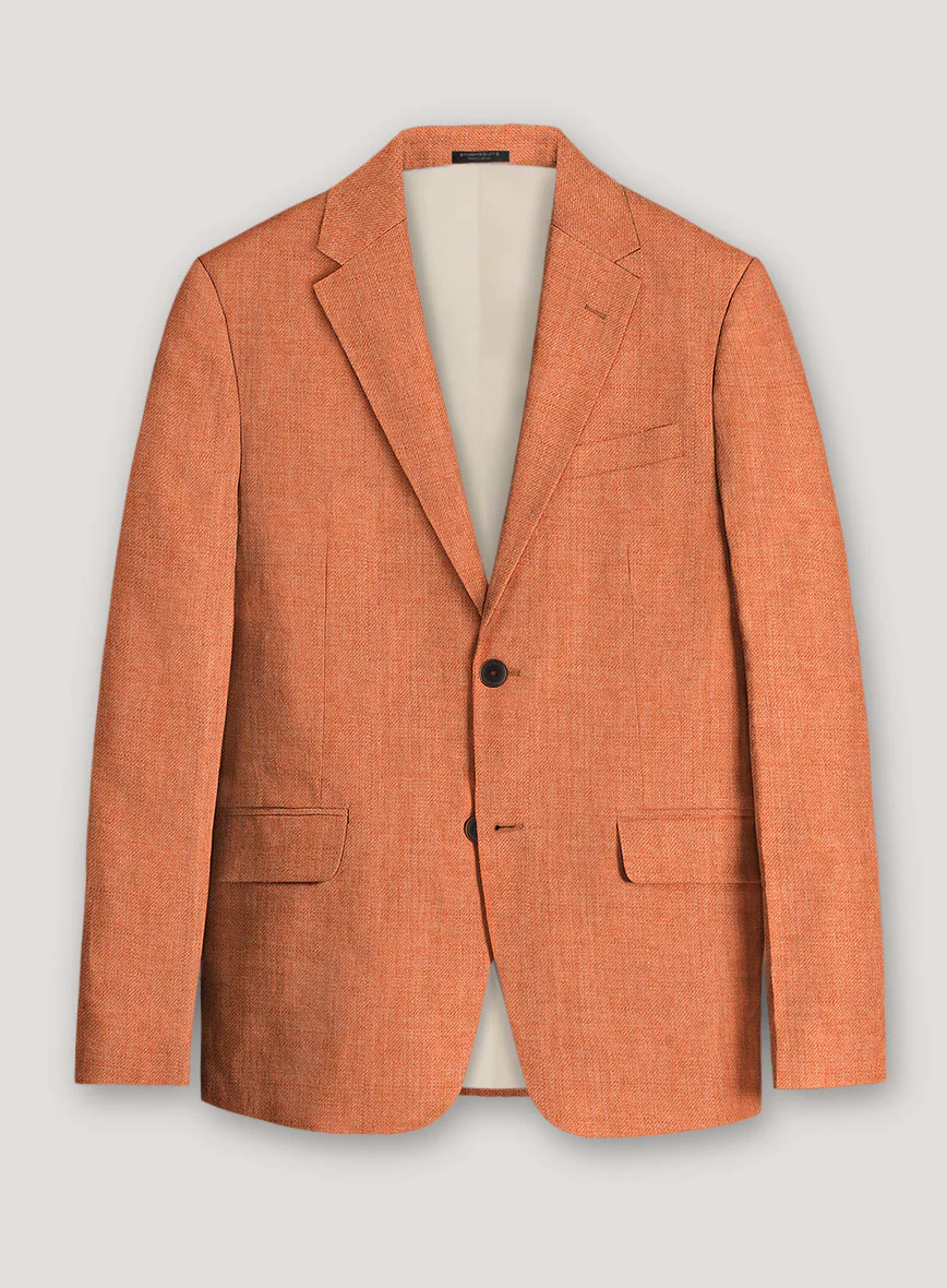 Italian Prato Terracotta Linen Suit - Image 2