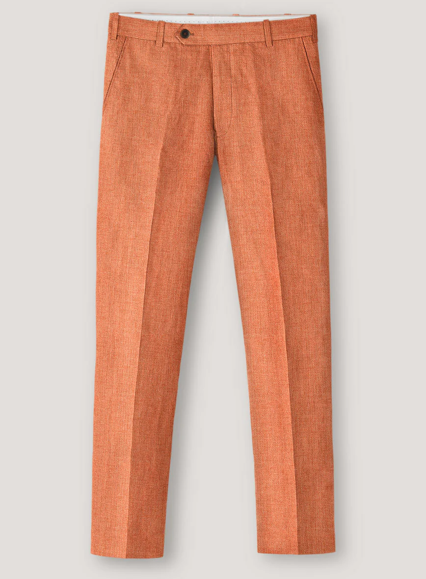 Italian Prato Terracotta Linen Suit - Image 4