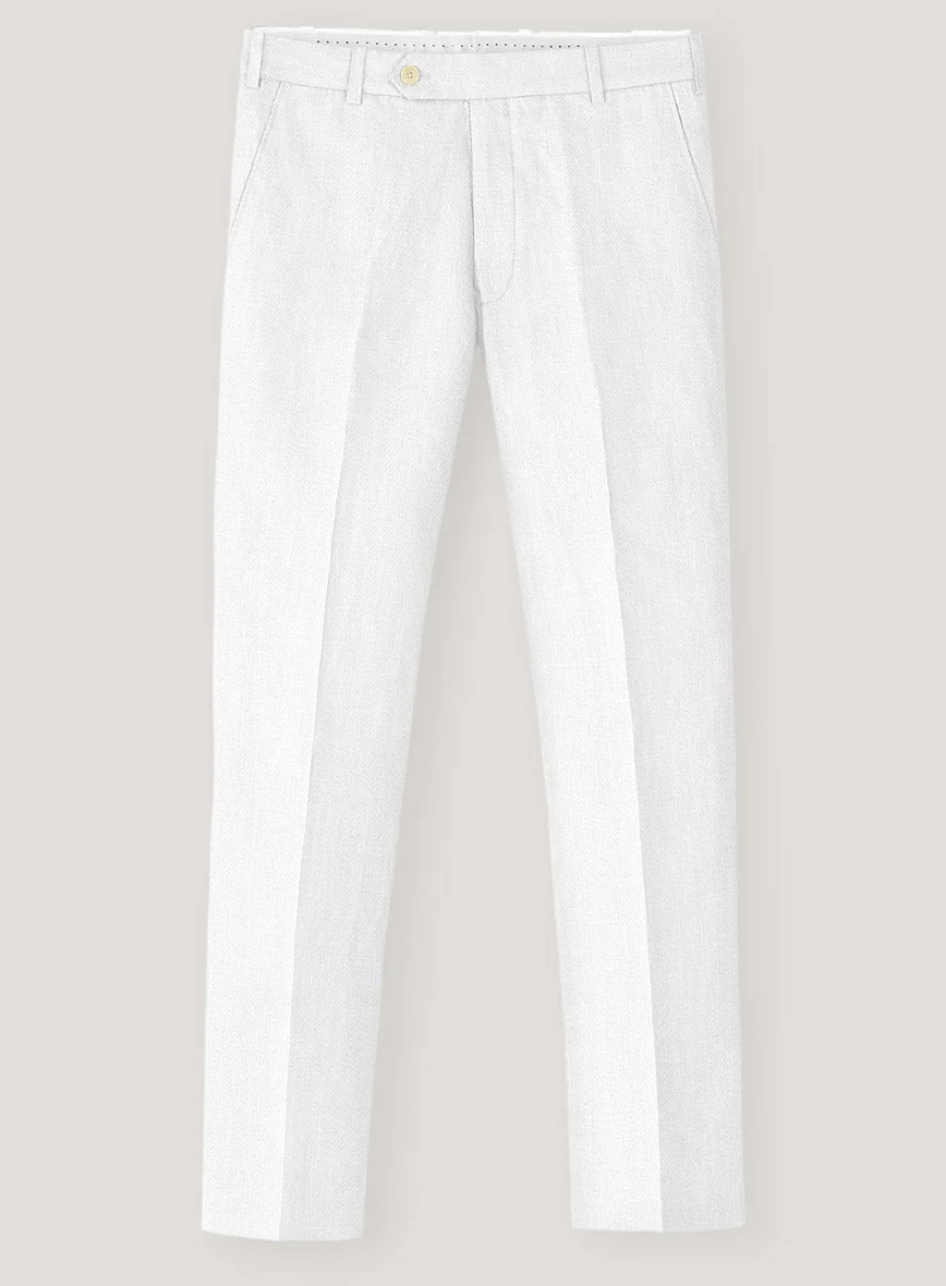Italian Prato White Linen Pants - Image 2