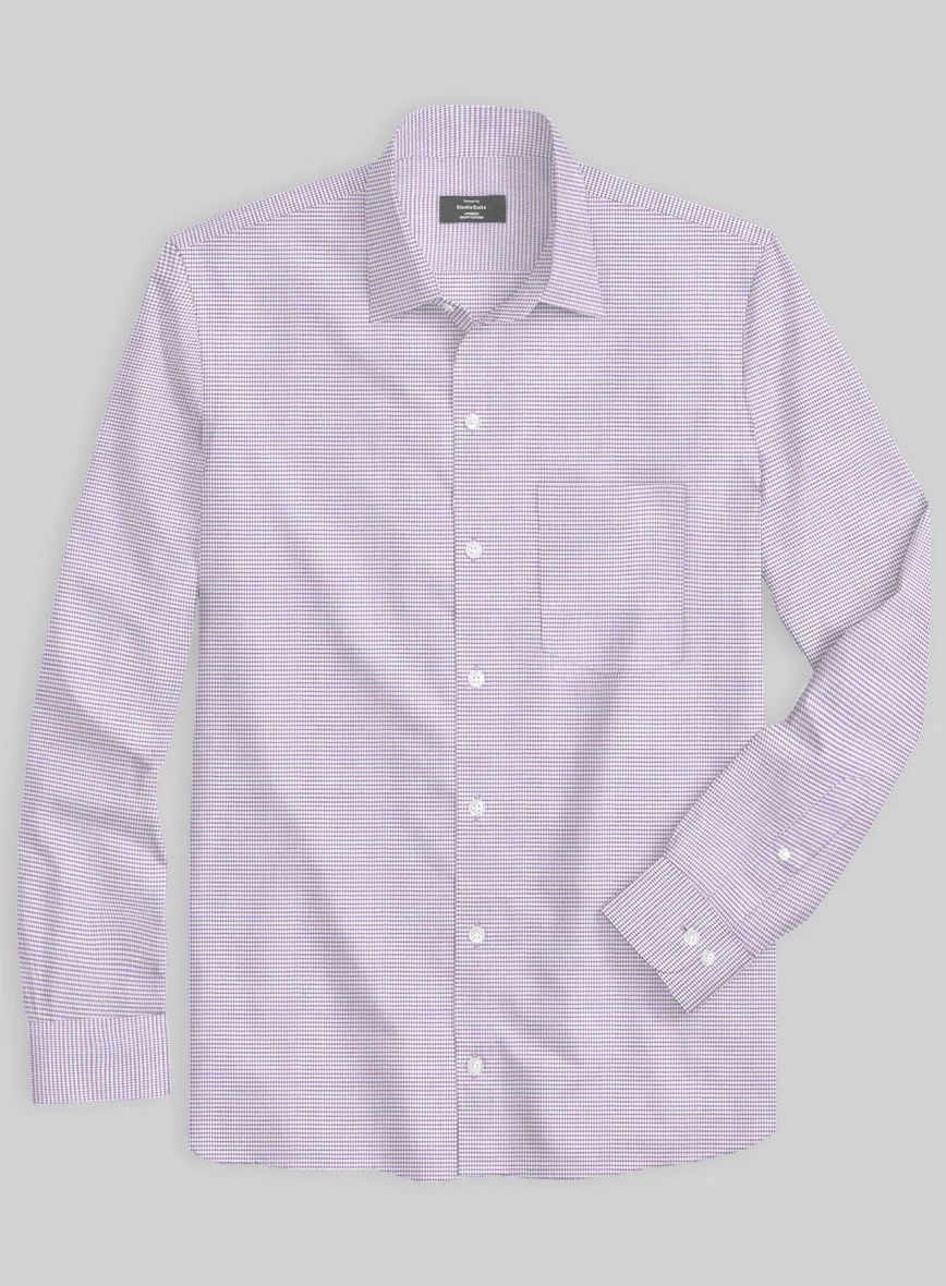 Italian Purple Grid Shirt - Image 2