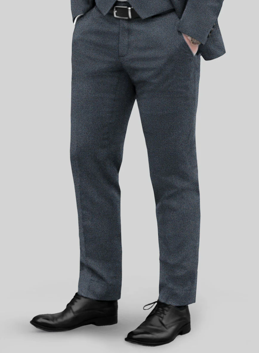 Italian Quelo Blue Twill Flannel Pants - Image 2