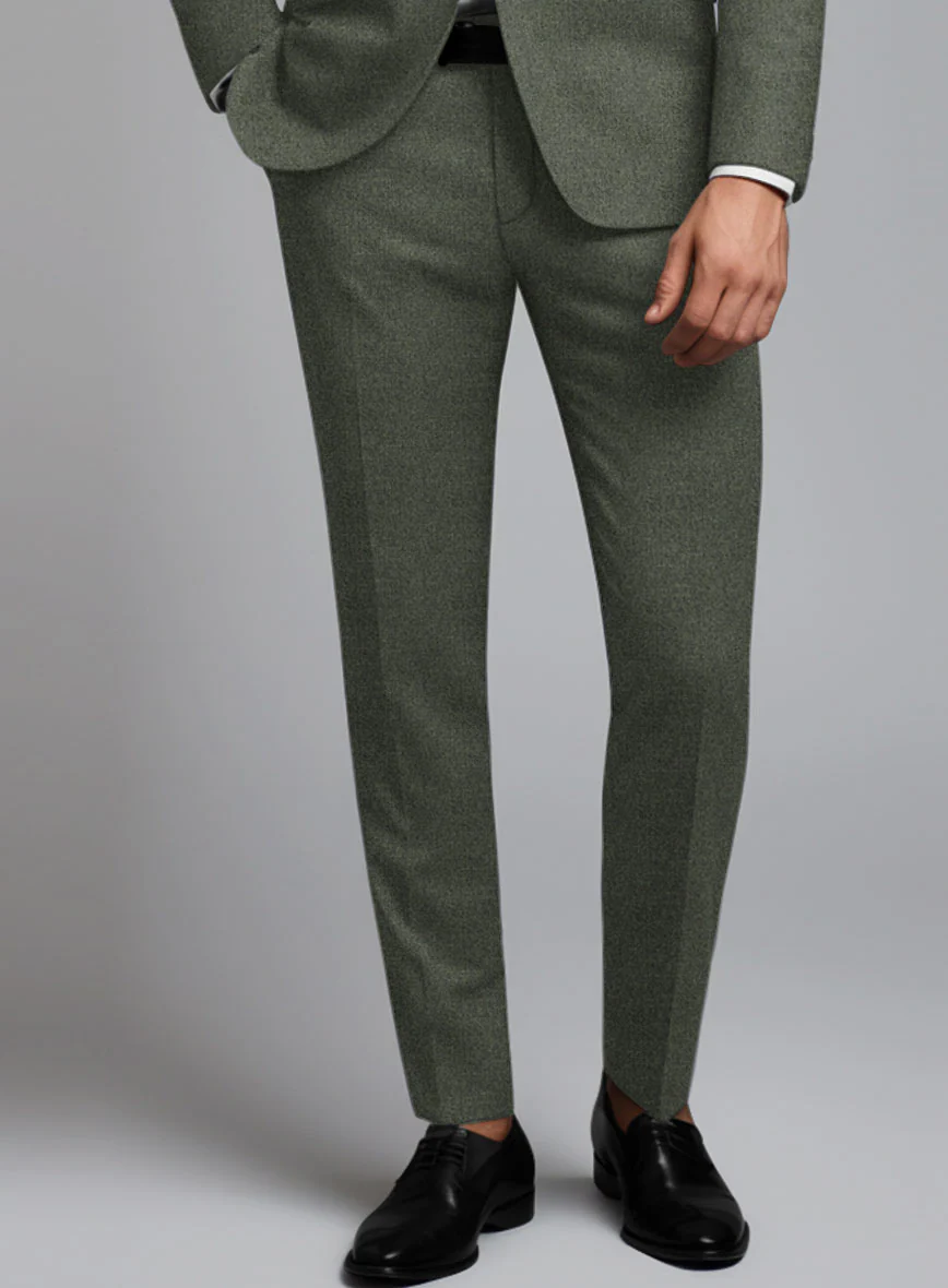 Italian Quelo Green Twill Flannel Suit - Image 5