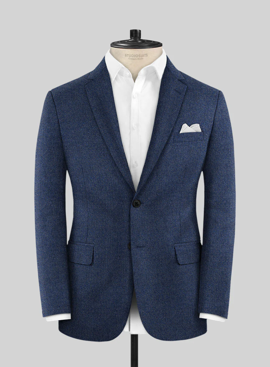 Italian Quelo Lapis Blue Twill Flannel Suit - Image 3