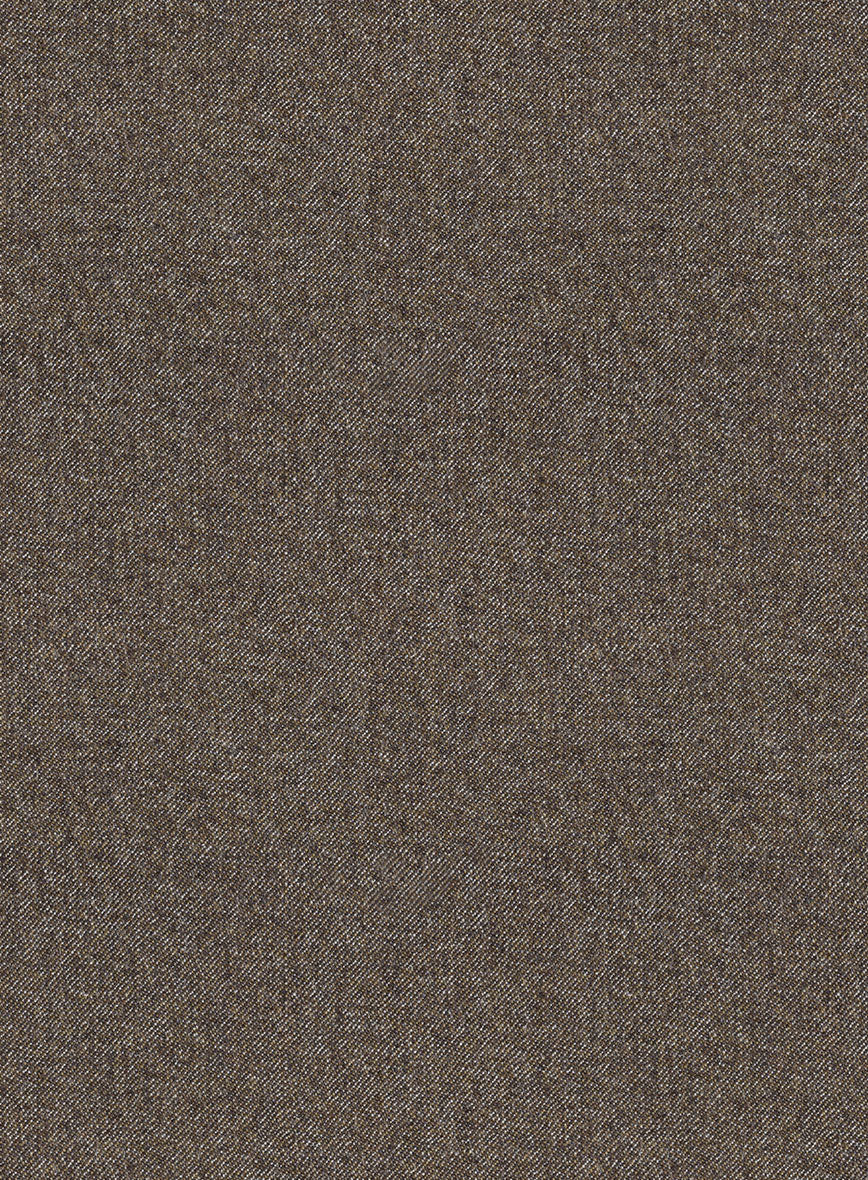 Italian Quelo Rust Brown Twill Flannel Jacket - Image 3