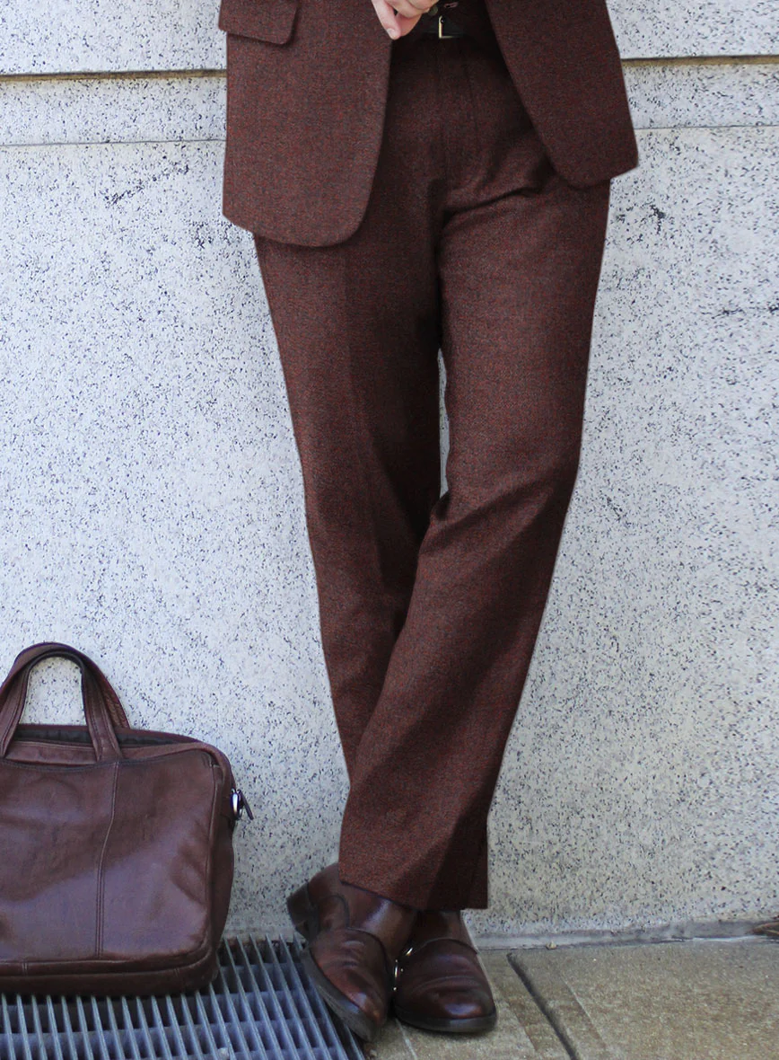 Italian Quelo Wine Twill Flannel Pants - Image 2