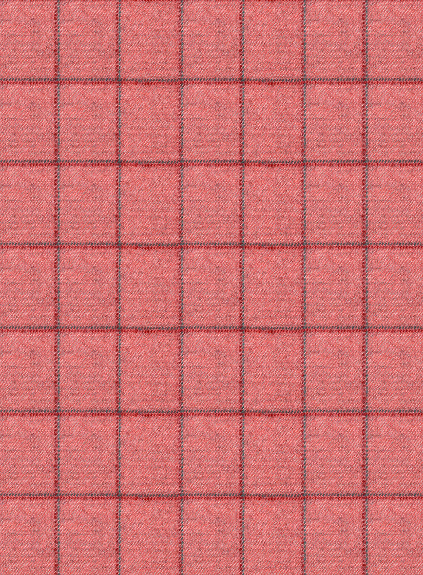 Italian Ramudo Pink Checks Tweed Pants - Image 3