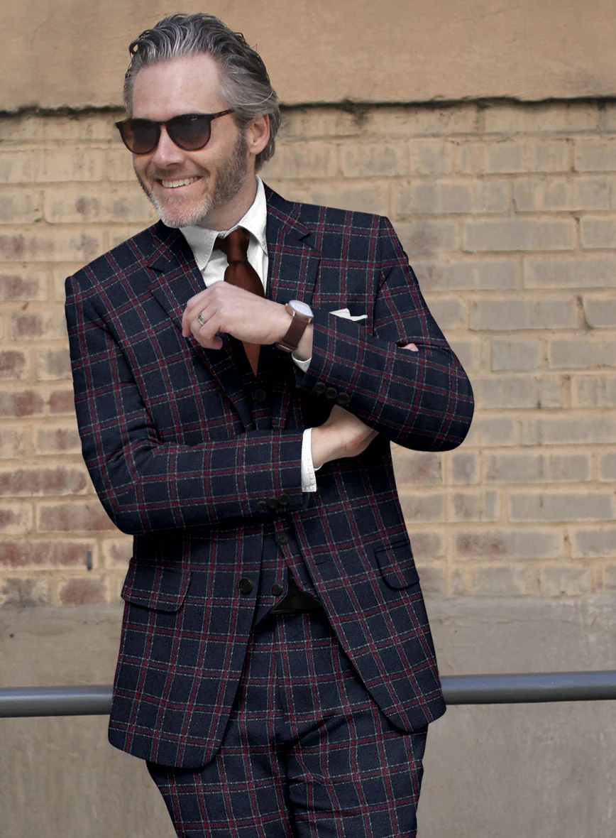 Italian Rarado Checks Tweed Jacket - Image 2