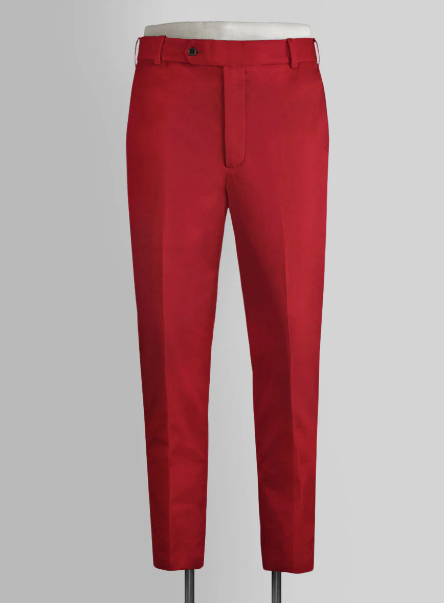 Italian Red Cotton Suit - Image 4