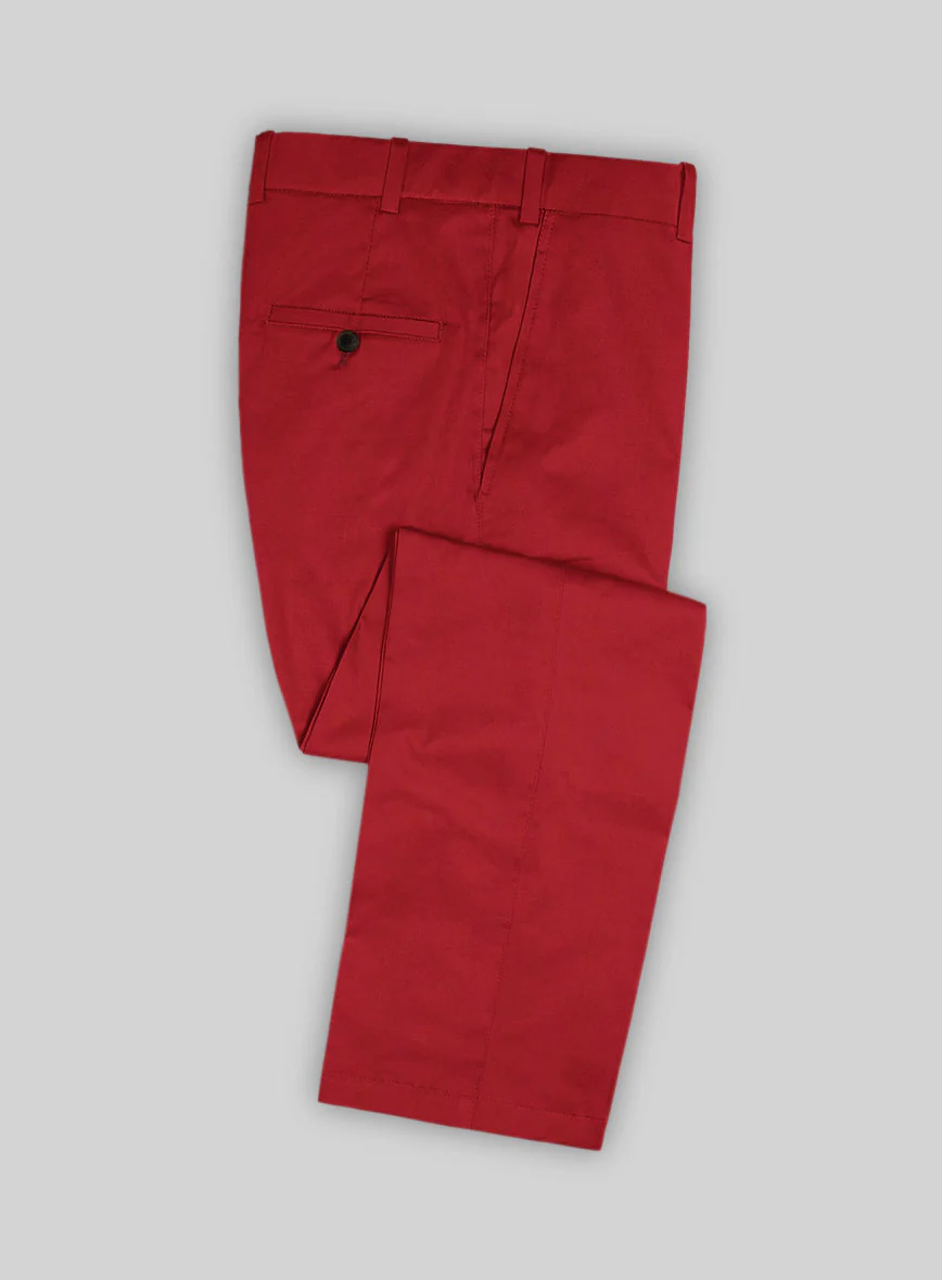 Italian Red Cotton Suit - Image 5