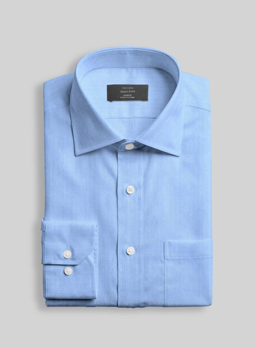 Italian Renzo Herringbone Shirt - Image 2
