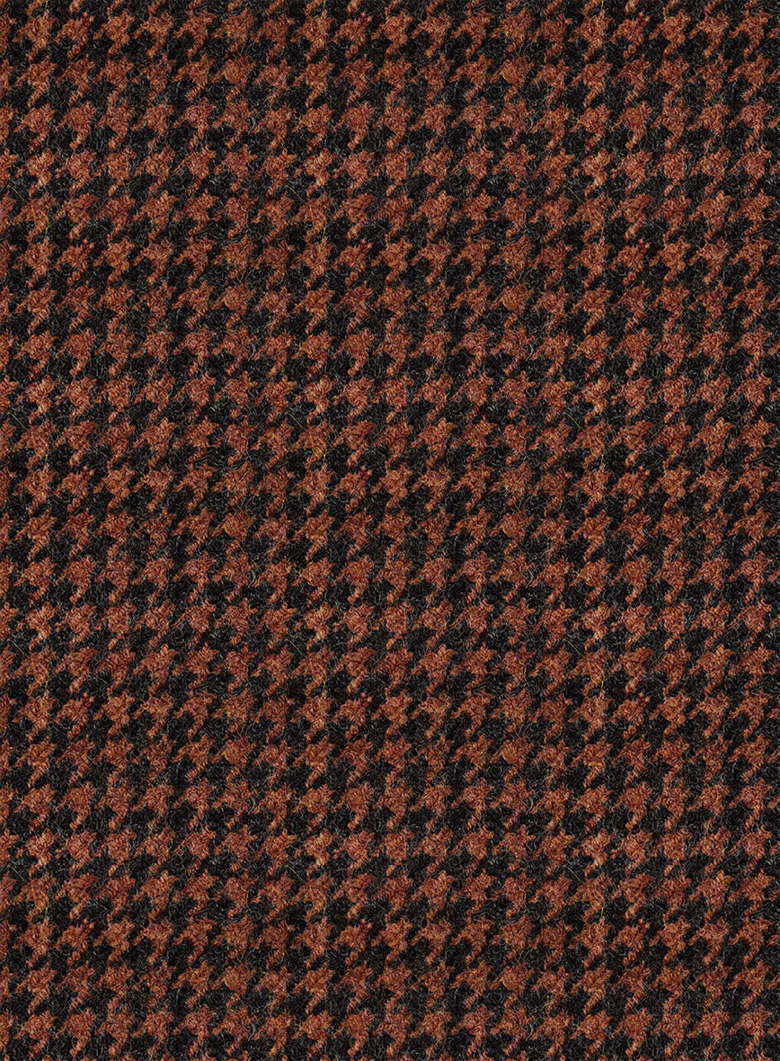 Italian Rust Houndstooth Tweed Jacket - Image 4