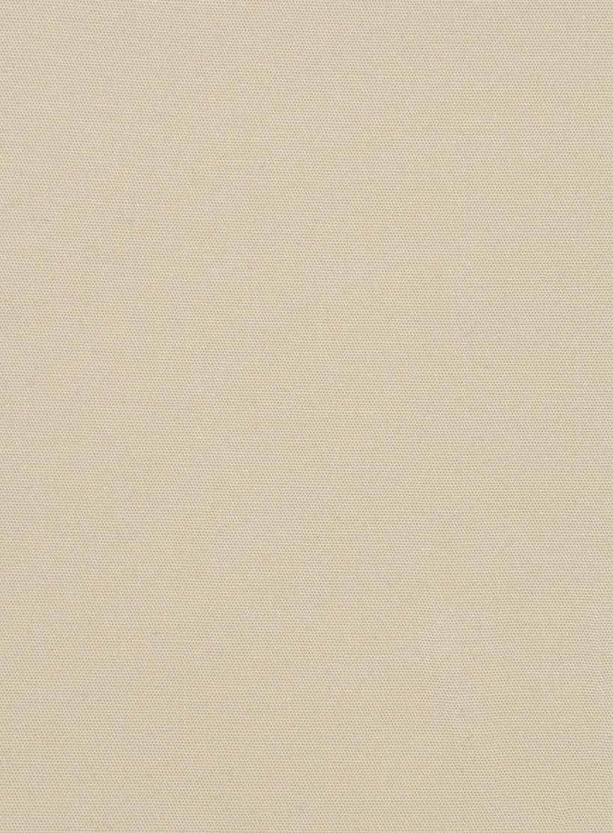 Italian Sand Beige Cotton Stretch Jacket - Image 2