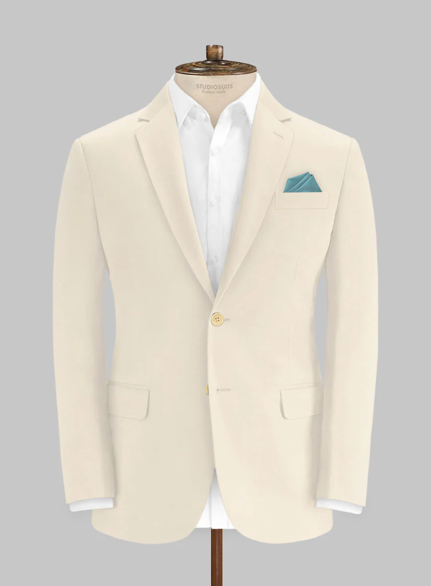Italian Sandy Beach Cotton Stretch Suit - Image 3