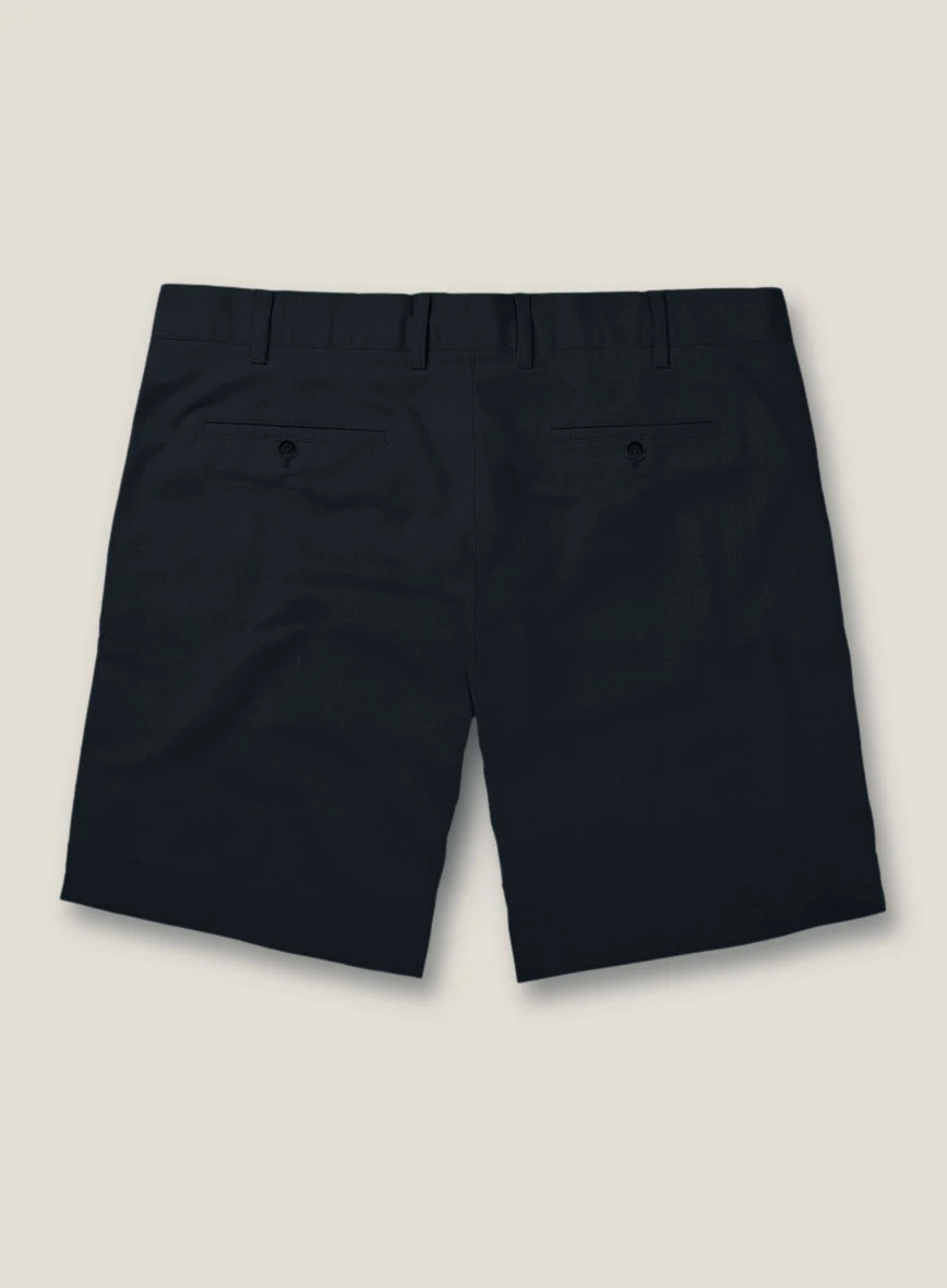 Italian Sapphire Blue Cotton Stretch Shorts - Image 2