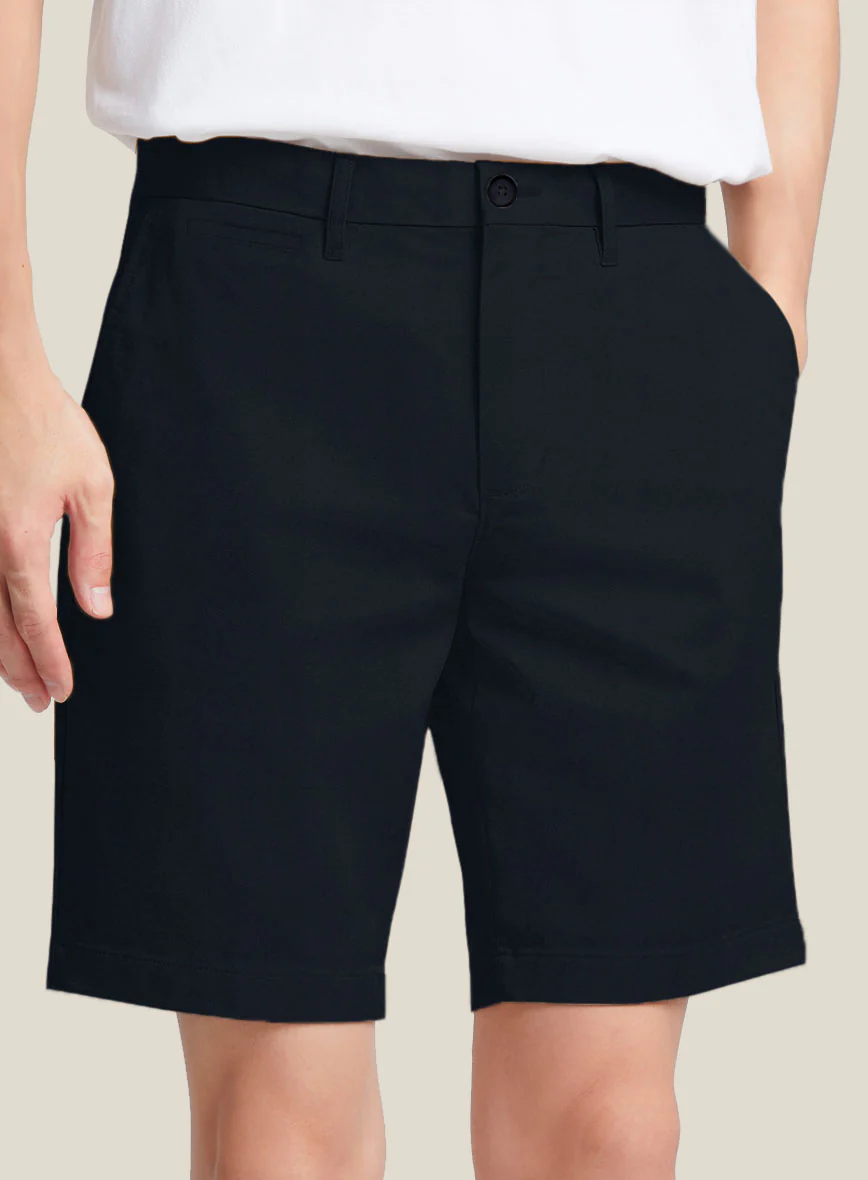 Italian Sapphire Blue Cotton Stretch Shorts - Image 3