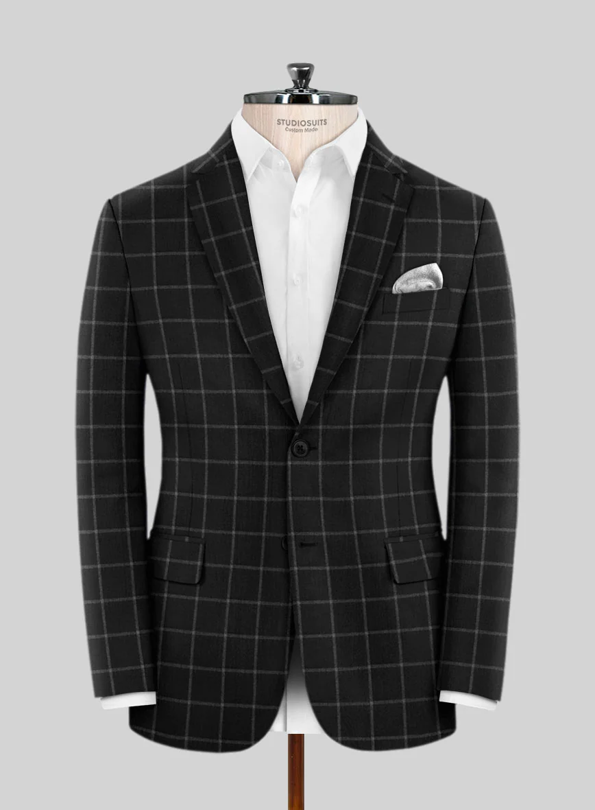 Italian Scuelo Black Wool Suit - Image 3