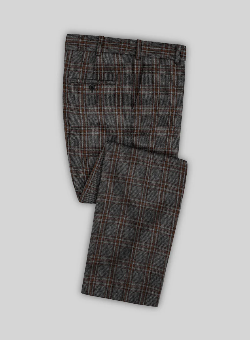 Italian Senna Checks Wool Suit - Image 4