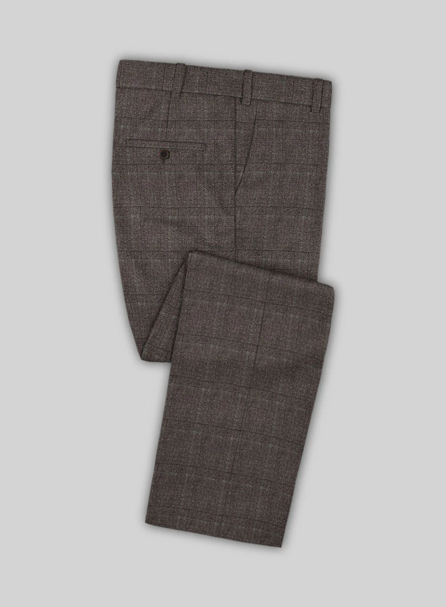 Italian Sift Brown Glen Flannel Suit - Image 4