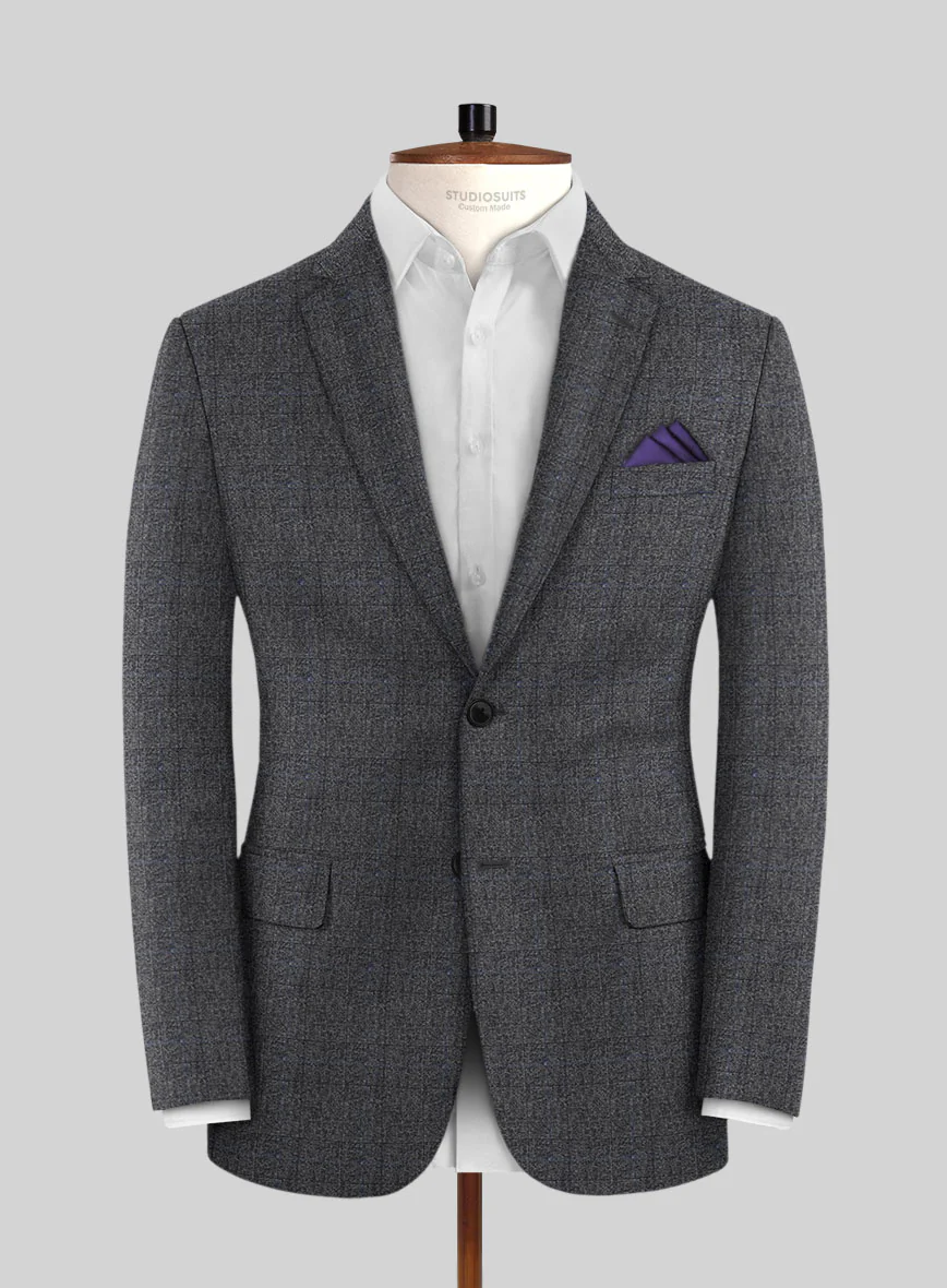 Italian Sift Gray Glen Flannel Suit - Image 3