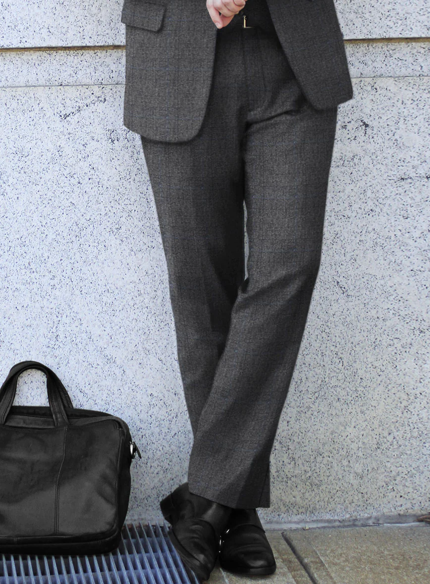 Italian Sift Gray Glen Flannel Suit - Image 4