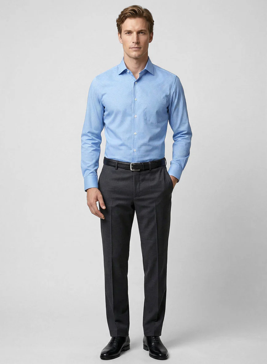 Italian Signature Blue Shirt - Image 4