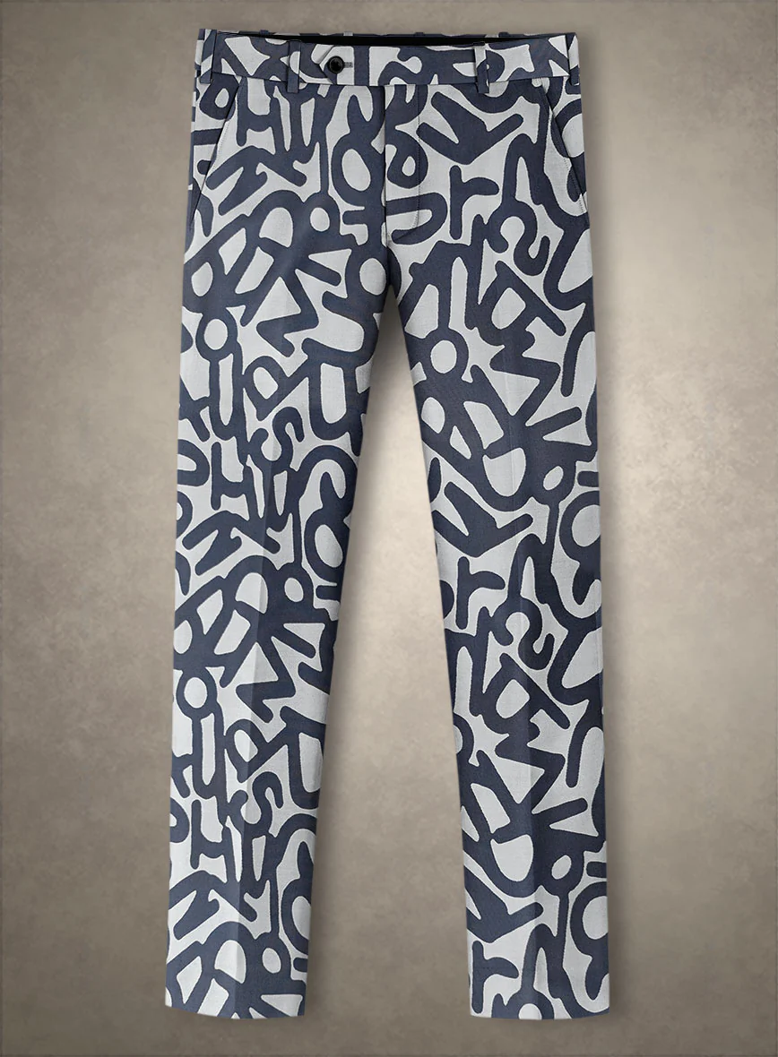 Italian Silk Alfabeto Suit - Image 5