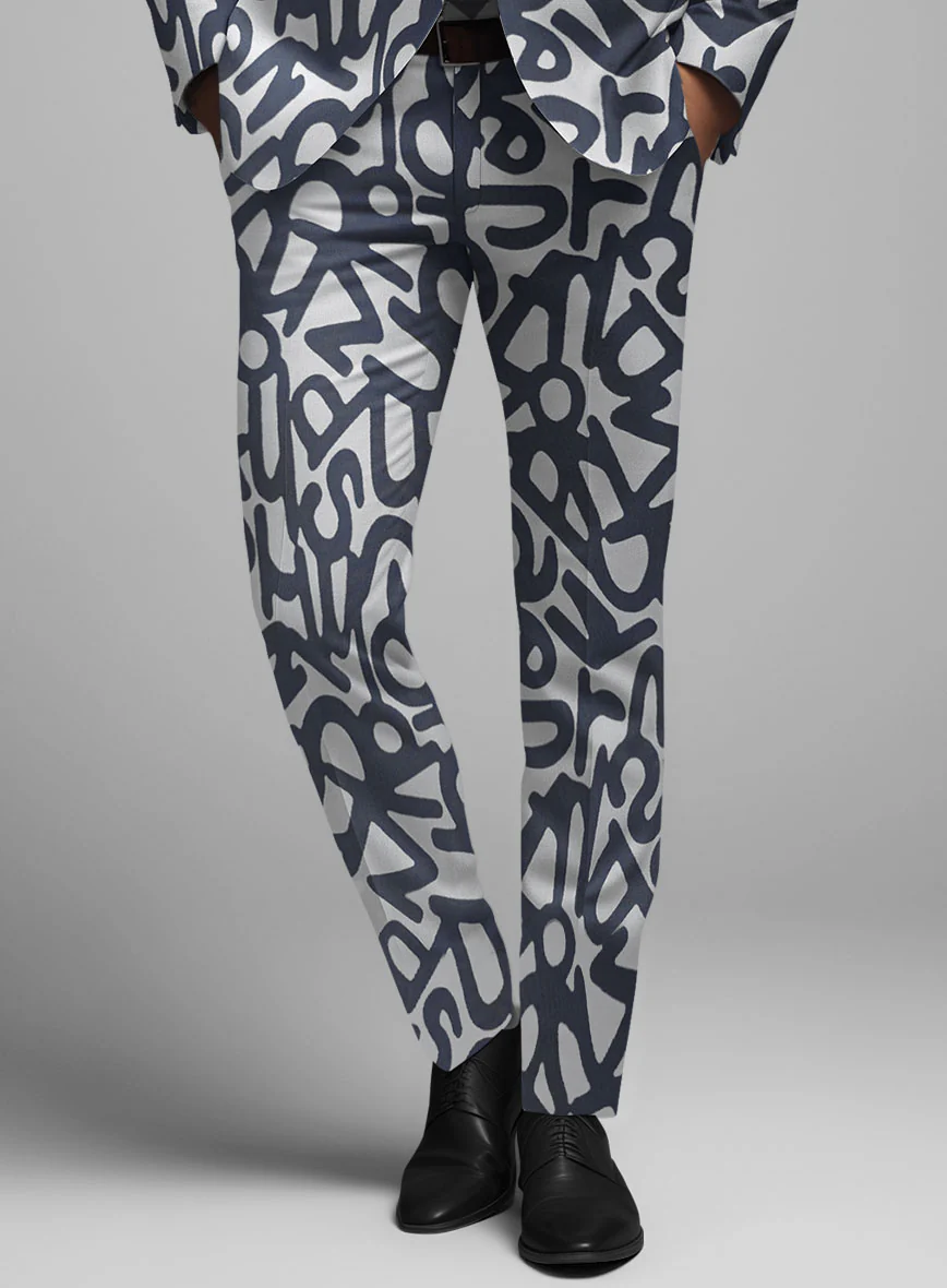 Italian Silk Alfabeto Suit - Image 6