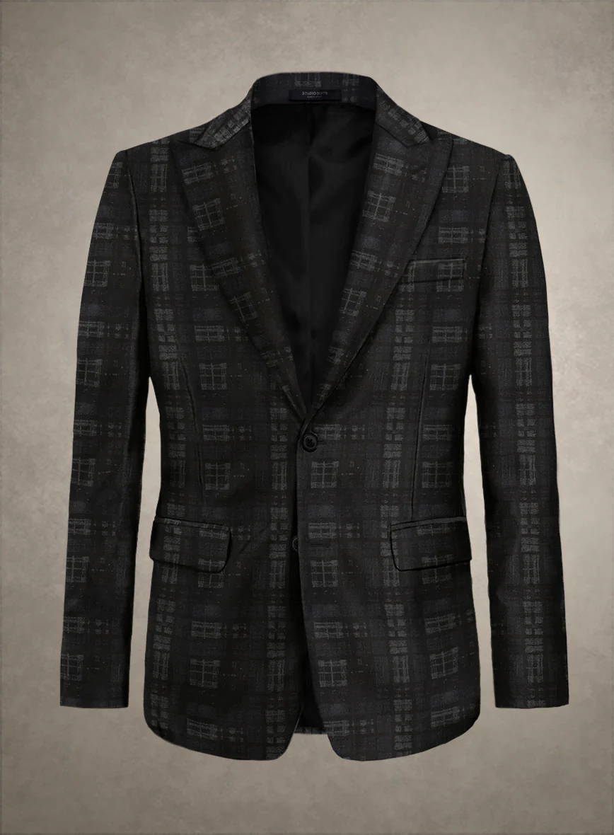 Italian Silk Black Static Suit - Image 2