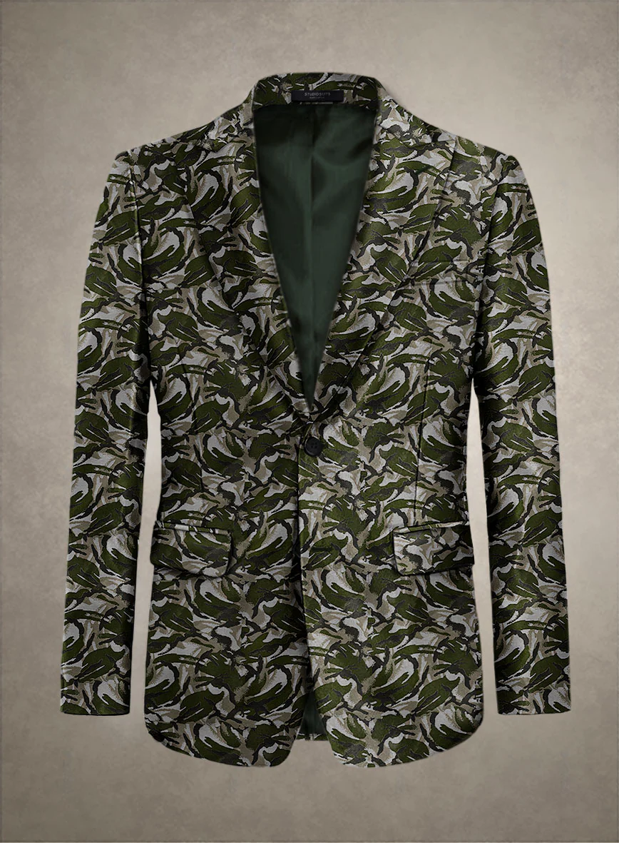 Italian Silk Camuflora Suit - Image 2