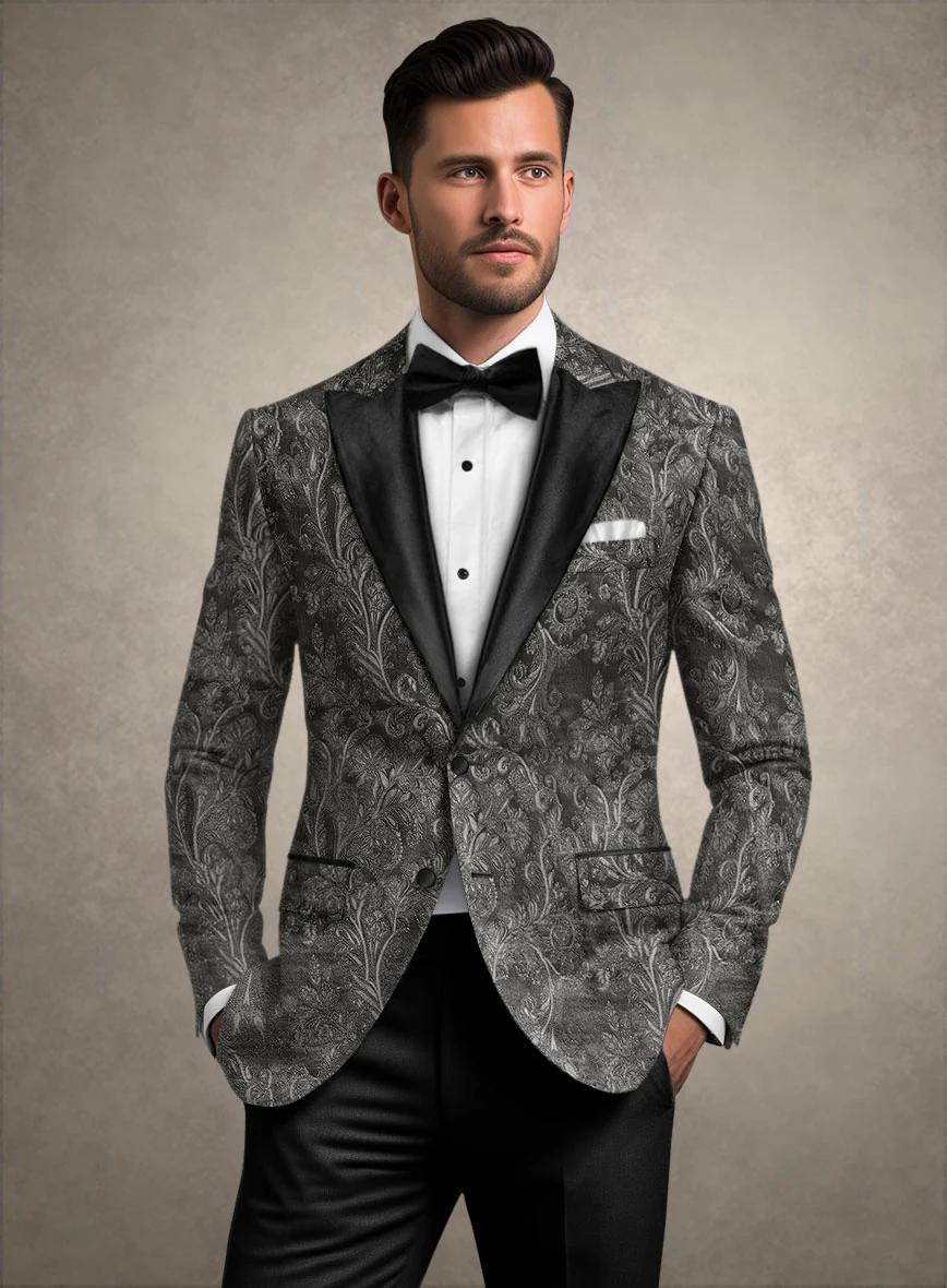 Italian Silk Elda Tuxedo Blazer - Image 2