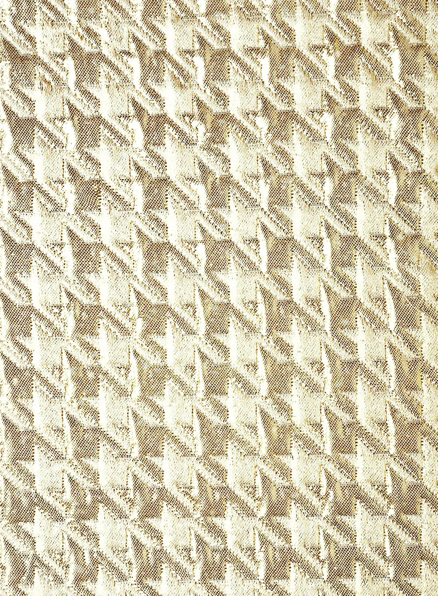 Italian Silk Golden Houndstooth Suit - Image 6