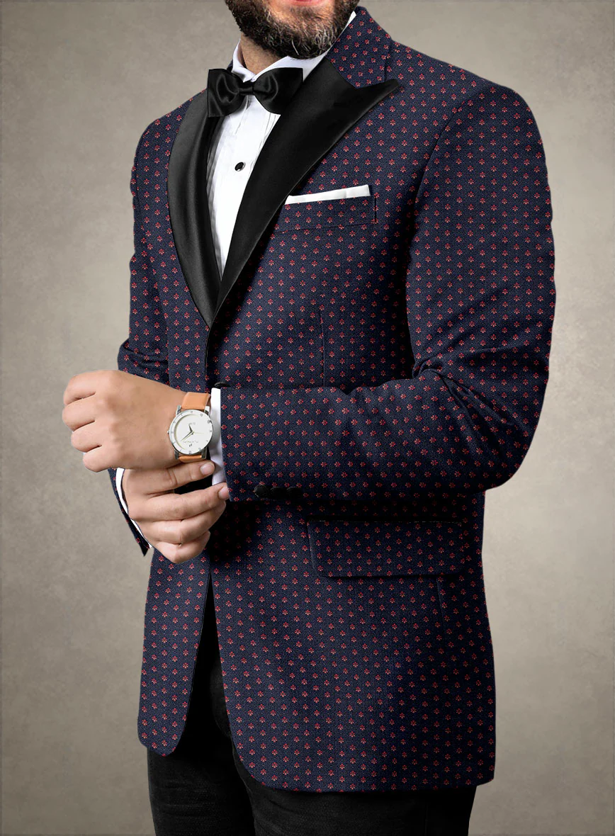 Italian Silk Jamen Tuxedo Jacket - Image 2