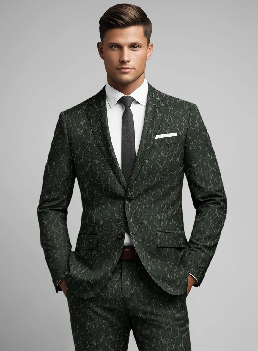 Italian Silk Lycra Adrian Suit - Image 3