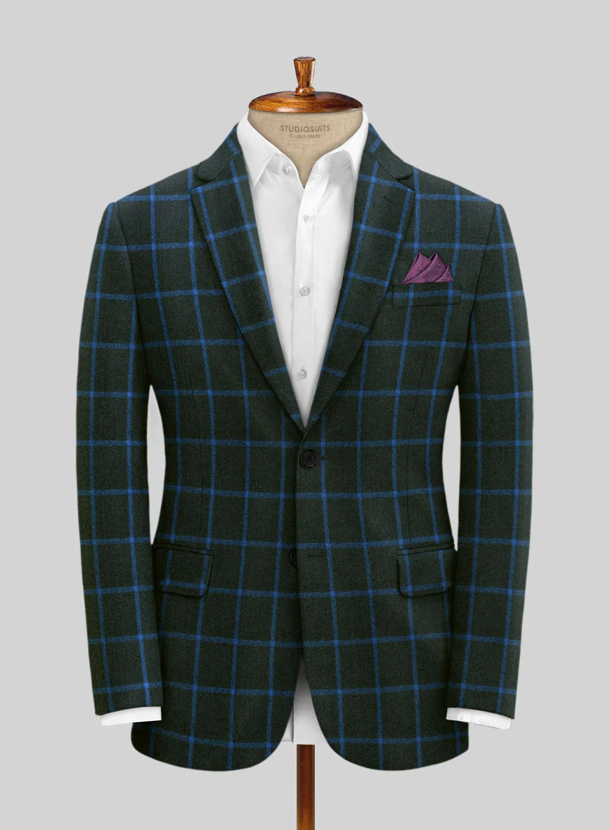 Italian Simma Checks Tweed Suit - Image 3