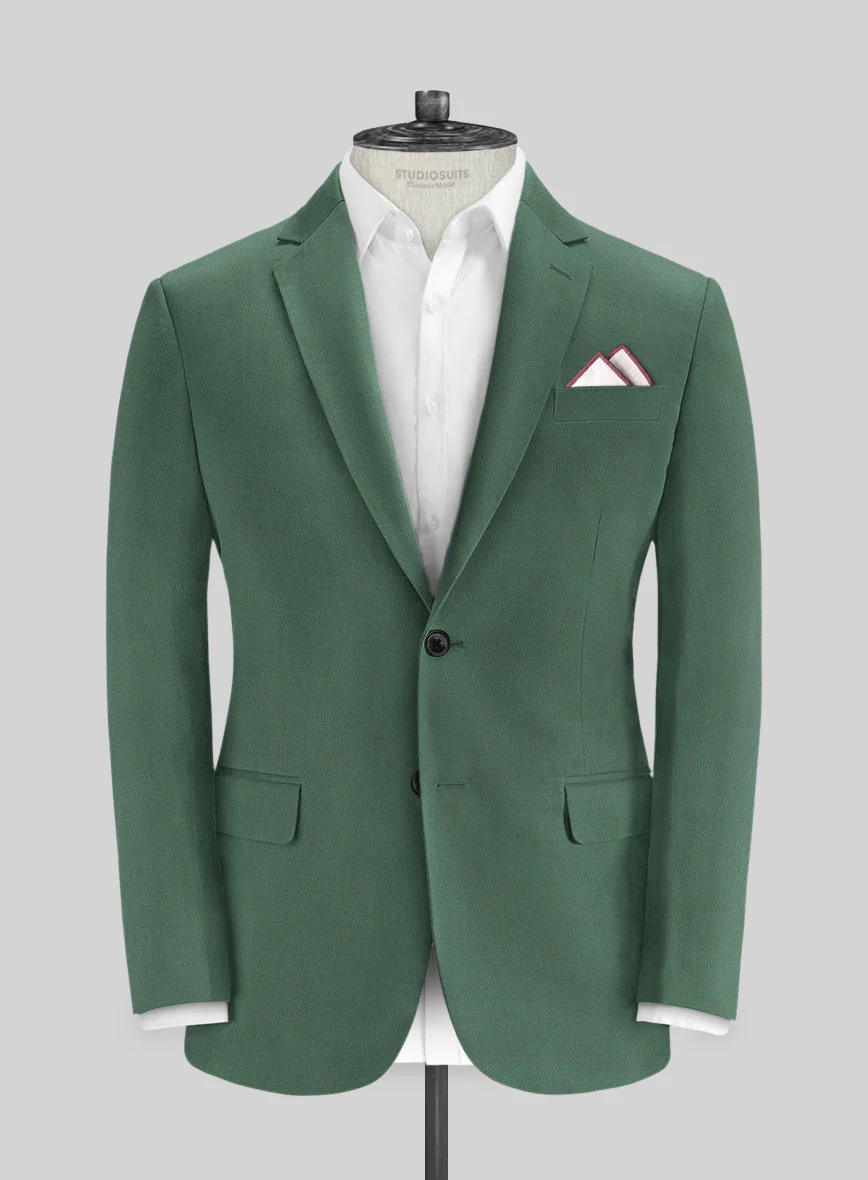 Italian Spring Green Cotton Stretch Suit - Image 3