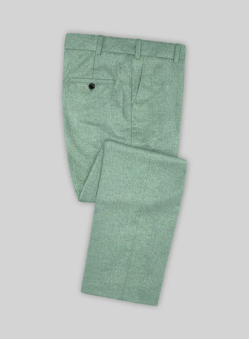 Italian Squito Bettle Green Wool Suit - Image 4