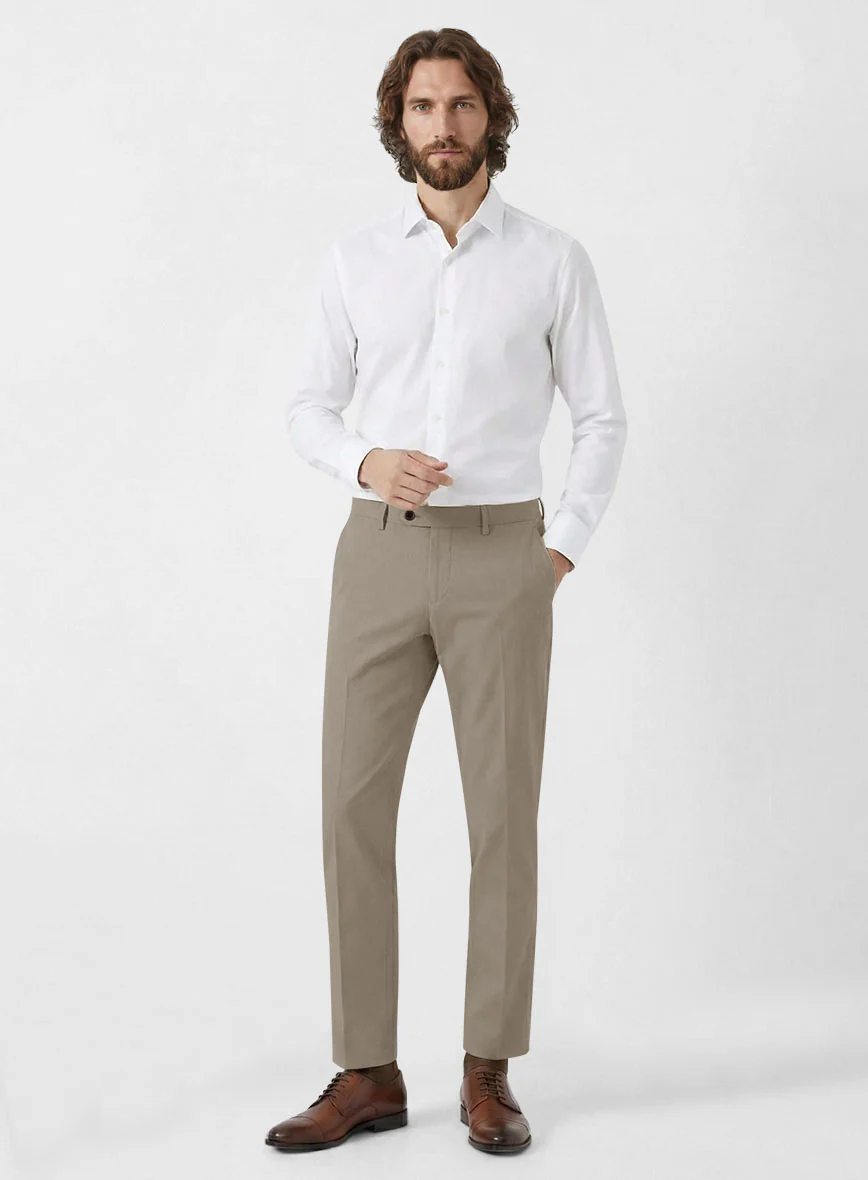 Italian Stone Khaki Cotton Stretch Suit - Image 7