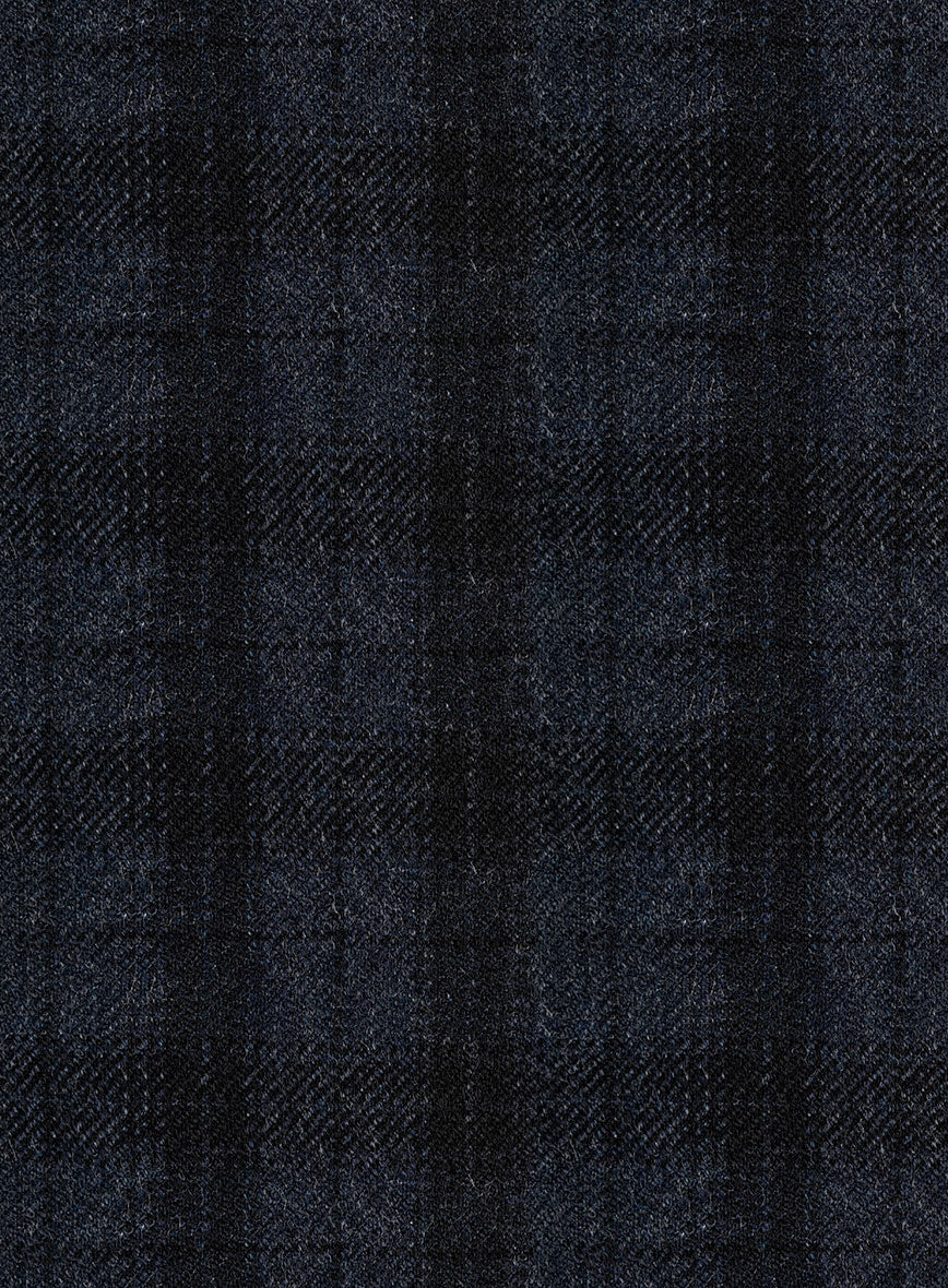 Italian Storm Navy Check Tweed Jacket - Image 3
