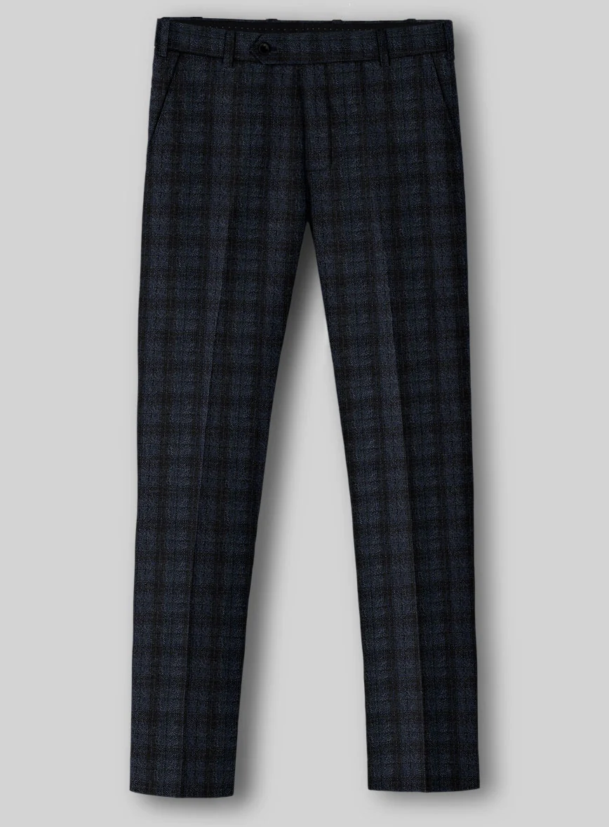 Italian Storm Navy Check Tweed Suit - Image 4